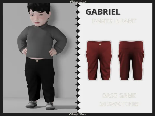 Alpha Gabriel Pants Infant - The Sims 4 Custom Content