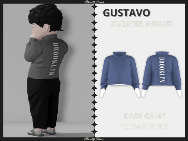 Alpha Gustavo Sweater Infant - The Sims 4 Custom Content