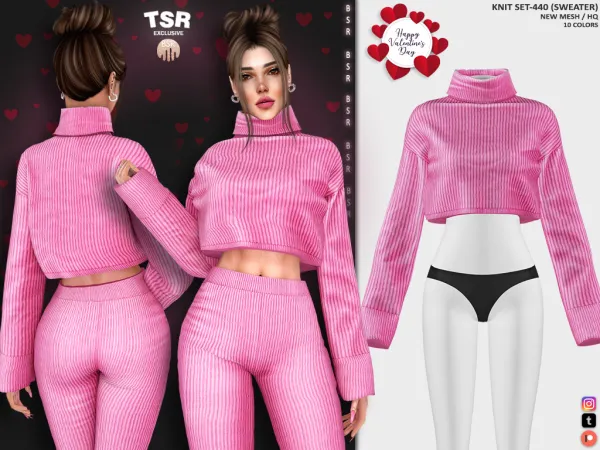 Alpha KNIT SET 440 BD1178 BD1179 - The Sims 4 Custom Content