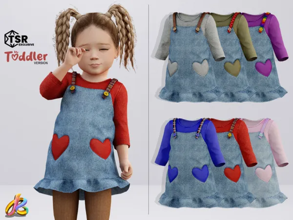 Alpha Dress 264 TODDLER version - The Sims 4 Custom Content