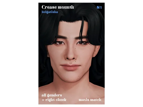 Mix Crease mounth N1 by helgatisha - The Sims 4 Custom Content