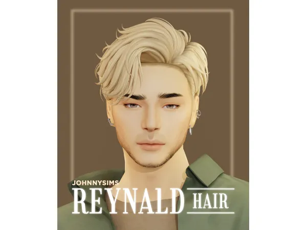 Maxis Match Reynald Hair by johnnysims - The Sims 4 Custom Content