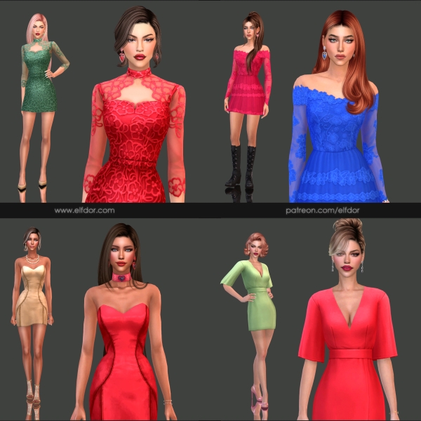 Maxis Match 2024 February 1 Romantic Set by elfdor - The Sims 4 Custom Content