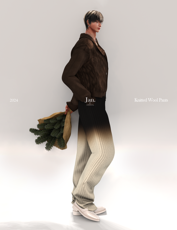 Alpha 2024 Jan002 (sims4) Knitted Wool Pants by simsfinds - The Sims 4 Custom Content