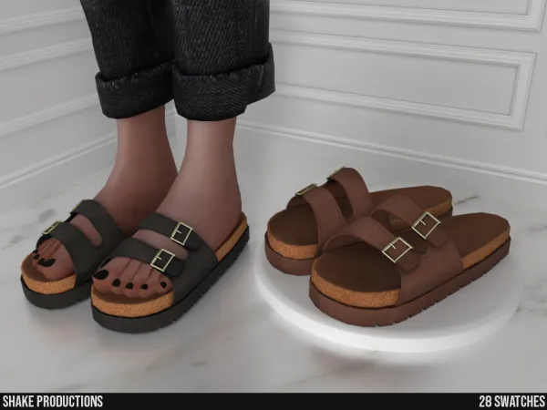 Mix Leather Sandals - The Sims 4 Custom Content
