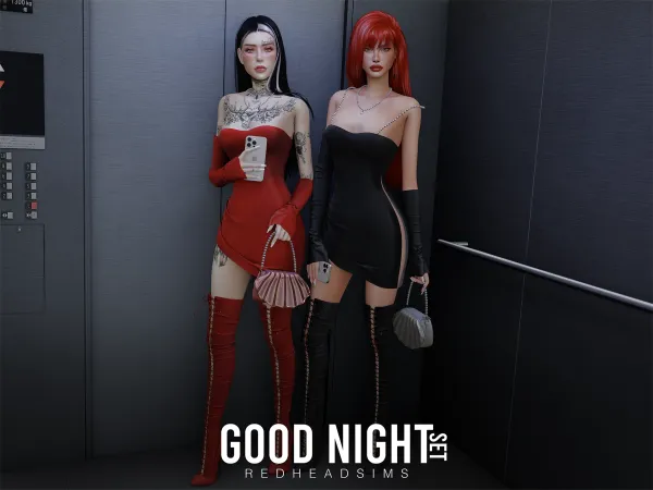 Alpha GOOD NIGHT SET AVAILABLE PATREON by redheadsimscc - The Sims 4 Custom Content