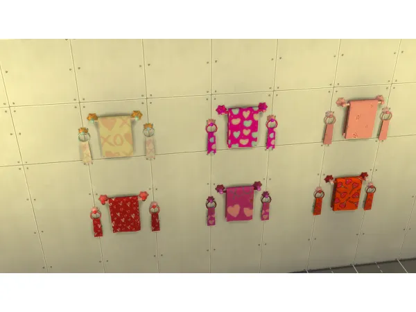 Maxis Match Valentines Day Towels by MoonlightSimmer8 - The Sims 4 Custom Content
