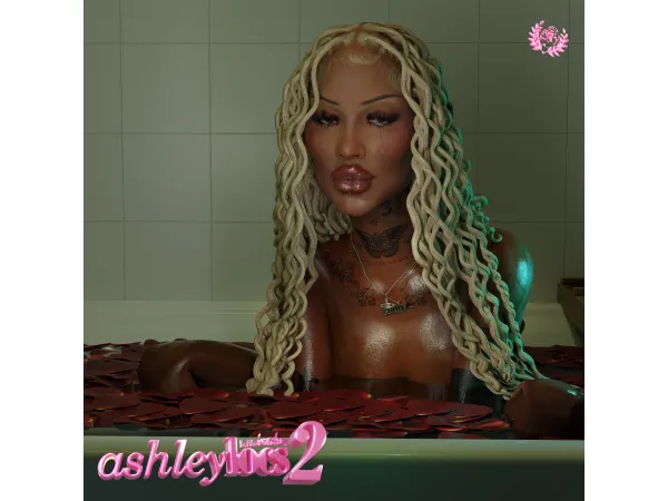 Alpha ashley locs v2 v3 by kikovanity - The Sims 4 Custom Content