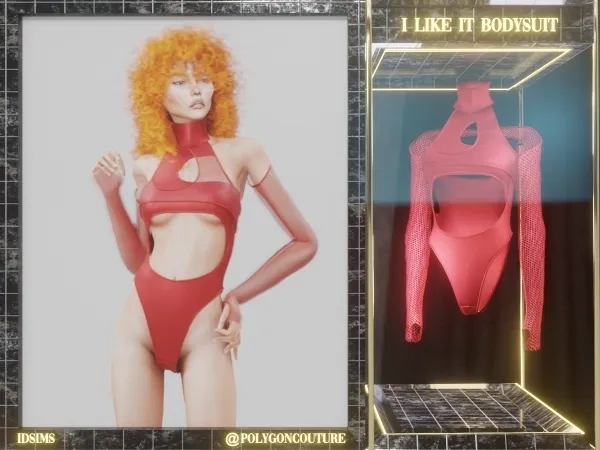 Alpha I LIKE IT BODYDUIT + GLOVES ACC by polygoncouture - The Sims 4 custom content