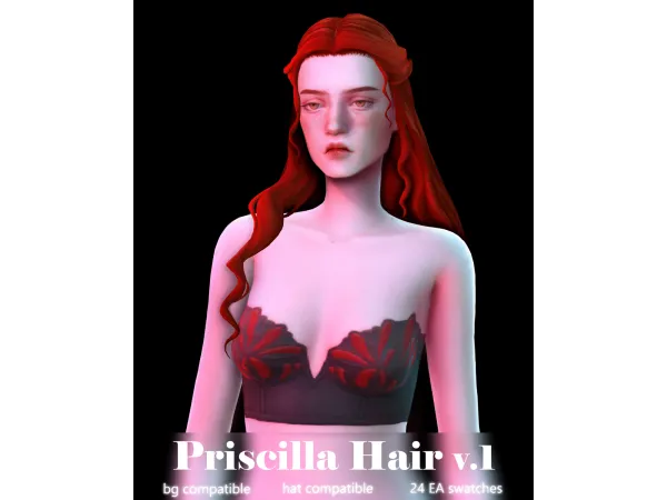 Maxis Match Priscilla Hair by sunivaa - The Sims 4 Custom Content