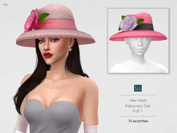 Mix Flower Hat - The Sims 4 Custom Content