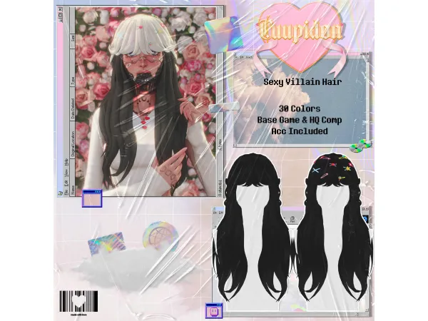 Maxis Match cuupidon sexy Villain hair - The Sims 4 Custom Content
