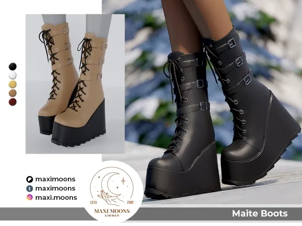 Alpha Maite Boots - The Sims 4 Custom Content