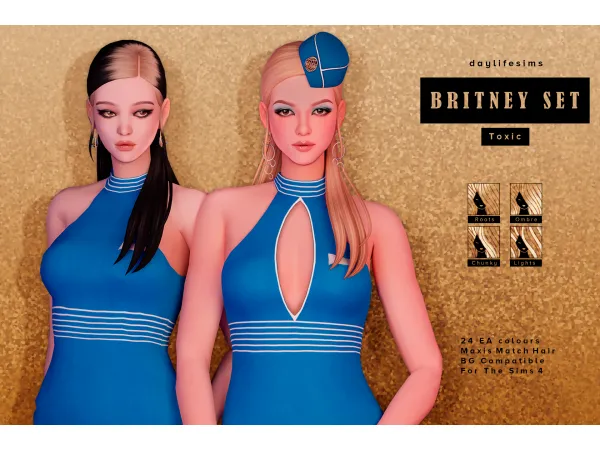Maxis Match BRITNEY SET Toxic by daylifesims - The Sims 4 Custom Content