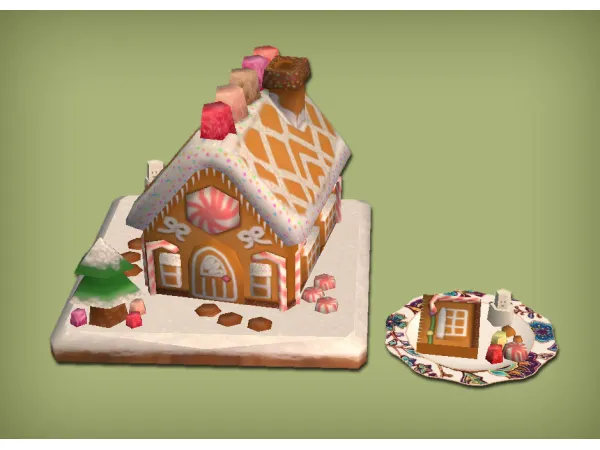 Ginger Bread House Food for - The Sims 2 Custom Content