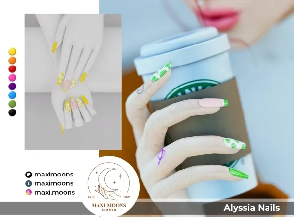 Alpha Alyssia Nails - The Sims 4 Custom Content