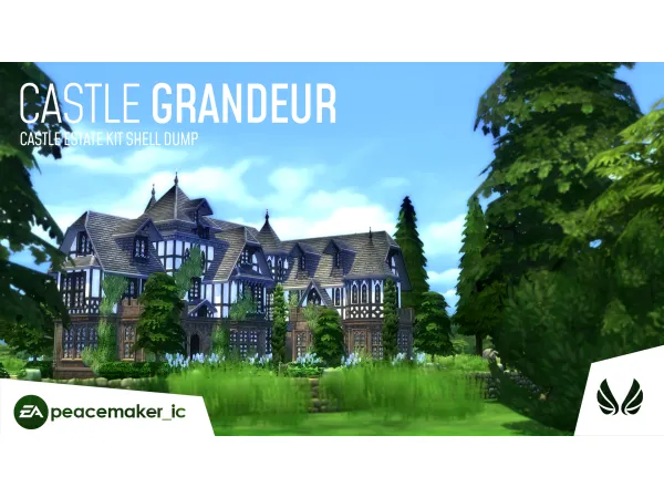 Maxis Match Castle Grandeur Castle Estate Kit Shell Dump by peacemakeric - The Sims 4 Custom Content