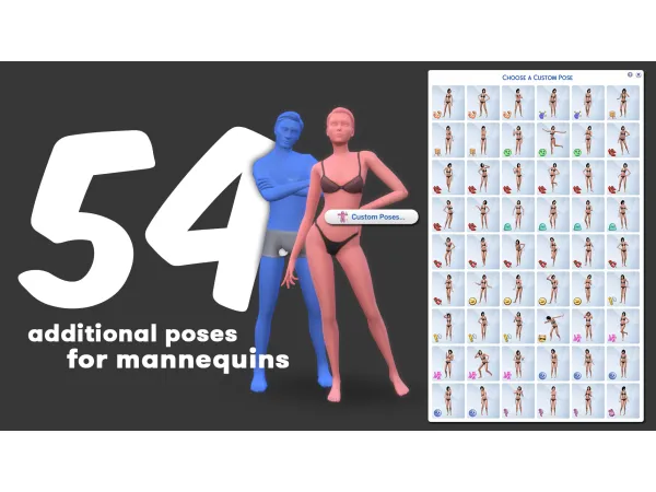 Mix More Mannequin Poses by peco - The Sims 4 Custom Content