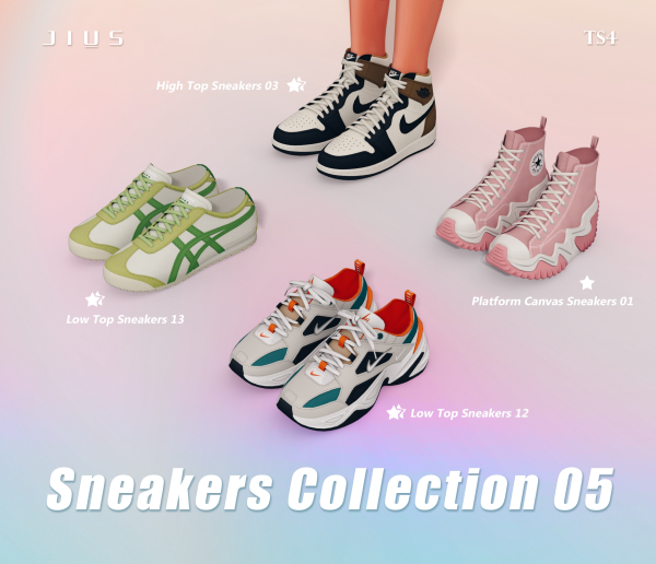 Mix Download Sneakers Collection 05 by simsfinds - The Sims 4 Custom Content