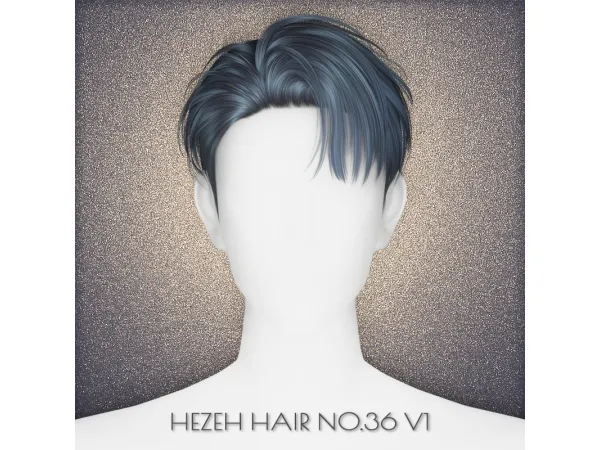 Alpha [Hezeh]Hair_No36_V1 - The Sims 4 Custom Content