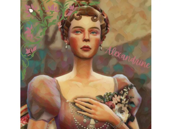 Maxis Match My Fair Lady Alexandrine 1820's Dress by S1NCERE - The Sims 4 Custom Content