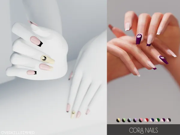 Mix Cora nails - The Sims 4 Custom Content