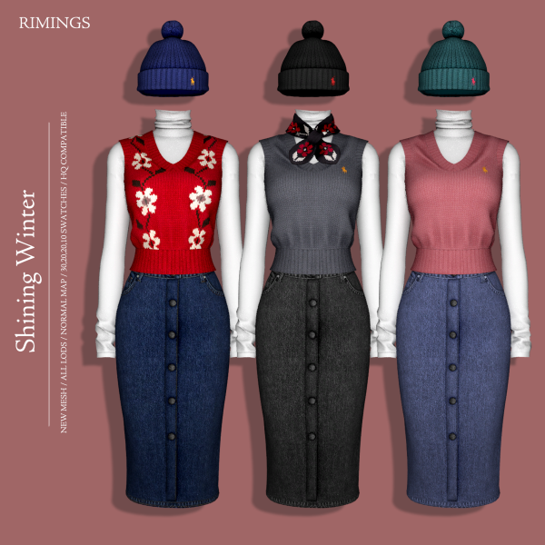 Alpha [RIMINGS] Shining Winter by simsfinds - The Sims 4 Custom Content