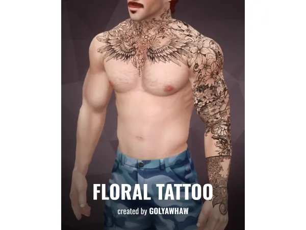 FLORAL TATTOO by golyhawhaw