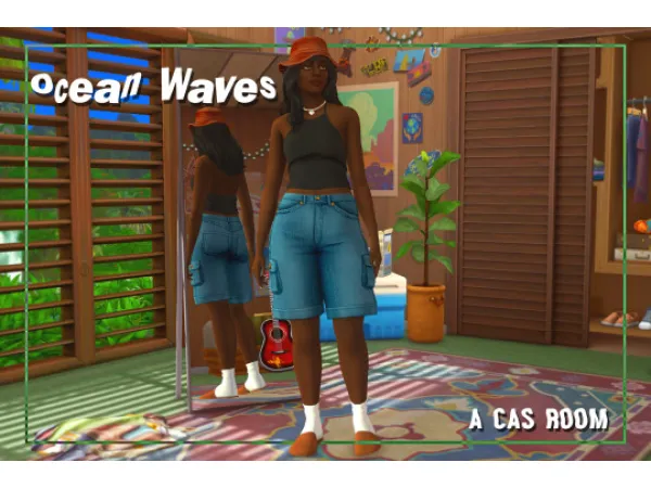 Maxis Match Ocean Waves a CAS Room by - The Sims 4 Custom Content