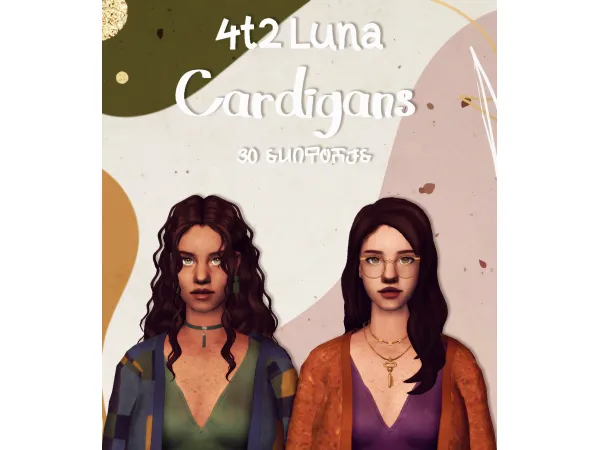 4t2 Plat Asp ClumsyAlien Luna Cardigans - The Sims 2 Custom Content