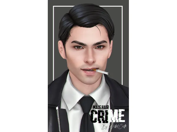 Maxis Match Crime (Male Hair) by wistfulcastle - The Sims 4 Custom Content