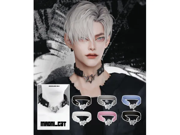 Alpha [Maoni_cat] Star Choker by Maonicat - The Sims 4 Custom Content