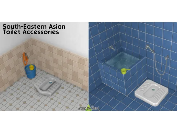 Around the Sims 4 | South East Asia Toilet accessories