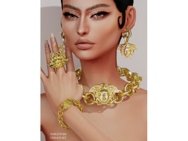 Alpha VERSACE SET by Mably - The Sims 4 Custom Content