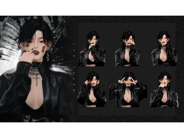 Alpha [Maoni_cat]Solo Pose No3 by Maonicat - The Sims 4 Custom Content