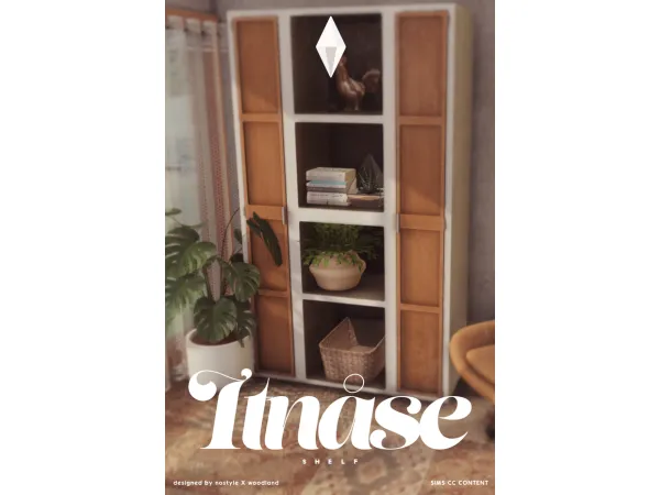 Maxis Match Itnåse Shelf [n o s t y l e x w o o d l a n d] - The Sims 4 Custom Content