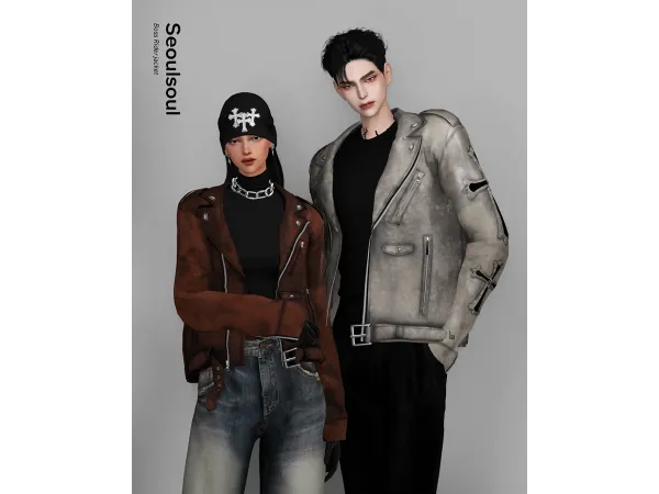 Alpha SIMS4 Boss Rider jacket - The Sims 4 Custom Content