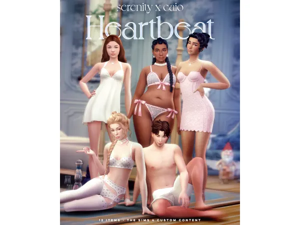 Maxis Match Heartbeat A 12 items collab by caiocc PART 1 - The Sims 4 Custom Content