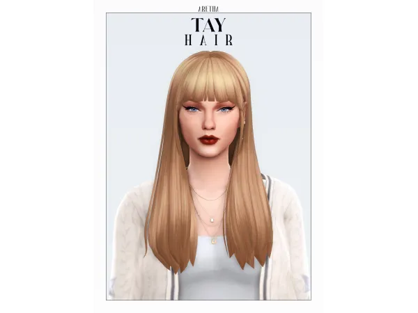 Maxis Match tay hair (two versions) by arethabee - The Sims 4 Custom Content