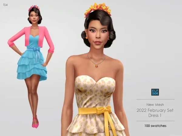 Maxis Match February Set Dress 1 - The Sims 4 Custom Content