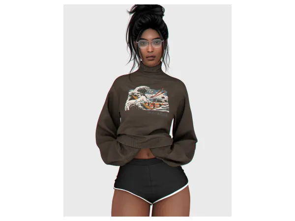 Alpha Warm Turtleneck by backtrackcc - The Sims 4 Custom Content