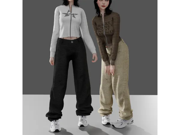 Alpha JACKET WARM AND JEAN - The Sims 4 Custom Content