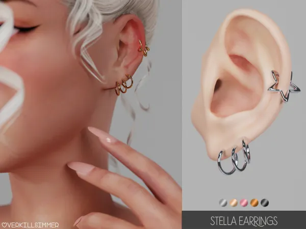 Mix Stella earrings - The Sims 4 Custom Content