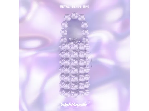 Alpha Metal Beads Bag by nightingalesims - The Sims 4 Custom Content