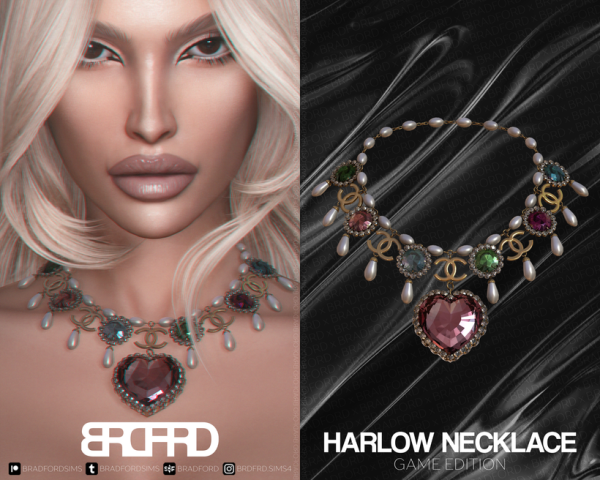 Alpha HARLOW NECKLACE GAME EDITION by simsfinds - The Sims 4 Custom Content