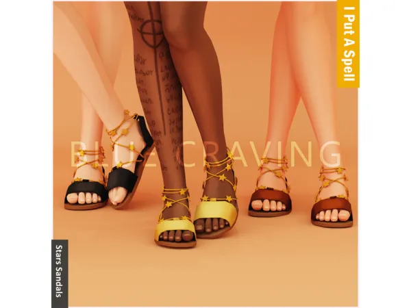 Mix Blue Craving Stars Sandals - The Sims 4 Custom Content