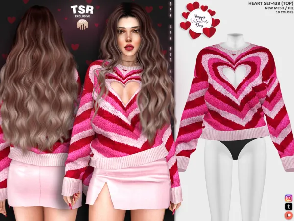 Alpha HEART SET 438 BD1174 BD1175 - The Sims 4 Custom Content