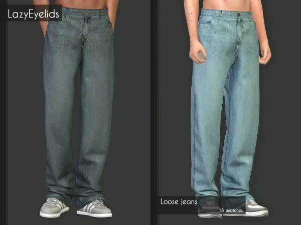 Alpha Loose jeans - The Sims 4 Custom Content