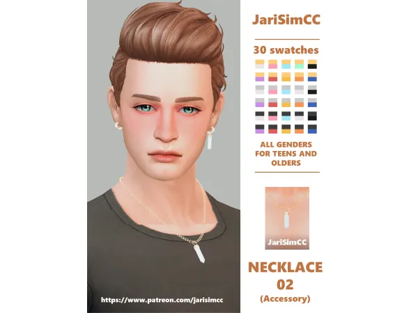 Mix JariSimCC Necklace 02 by jarisimcc - The Sims 4 Custom Content