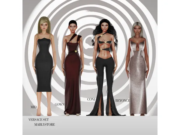 Alpha VERSACE SET by Mably - The Sims 4 Custom Content
